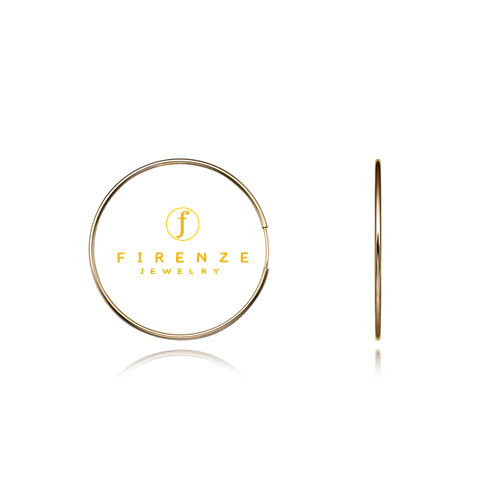 14K Gold Filled 40mm EarHoop Earring[Firenze Jewelry] 피렌체주얼리
